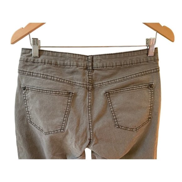 Pilcro & the Letterpress Anthropologie Gray Low Rise Skinny Jeans Zip Pockets 28 - Picture 5 of 9